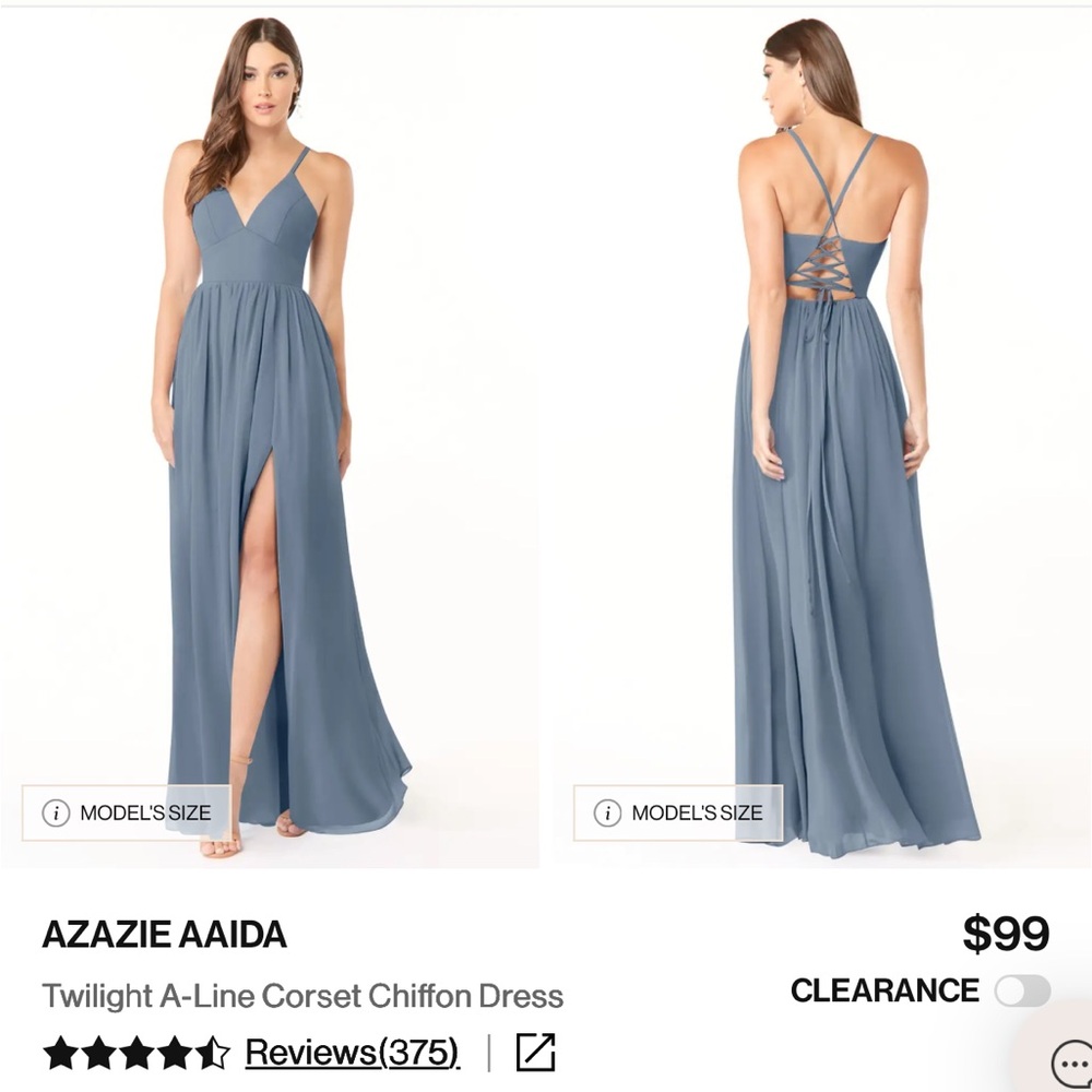 Azazie Aaida dress in color Twilight